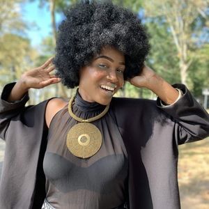 Handmade oversize seed bead pendant necklace